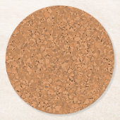 Einfache Imitate Cork Textur Muster Runder Pappuntersetzer (Vorderseite)
