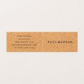 Einfache Imitate Cork Visitenkarten (Außenseite Aufgefaltet)