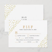 Einfache Imitate Gold Confetti Wedding RSVP + Eint Karte (Vorne/Hinten)