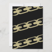 Einfache Imitate Gold Kettenerwachsen Geburtstagsp Einladung (Rückseite)