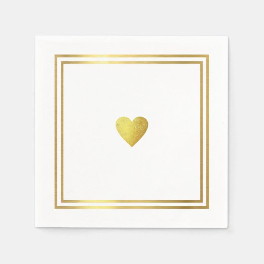 Einfache Imitate Gold Liebe Herzlich romantische H Serviette (Vorderseite)