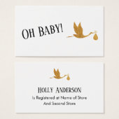 Einfache Imitate Gold Stork Geschenksanktionen Reg (Vorne & Hinten)