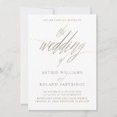 Einfache Imitate Goldkalligrafie - Hochzeit von Einladung (Vorderseite)