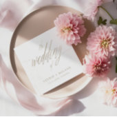 Einfache Imitate Goldkalligrafie - Hochzeit von Serviette