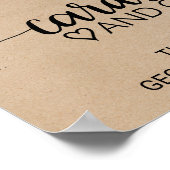 Einfache Imitate Kalligrafiekarten und Geschenke Poster (Ecke)