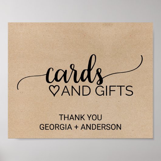 Einfache Imitate Kalligrafiekarten und Geschenke Poster (Vorne)