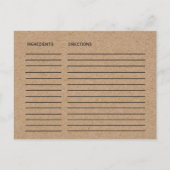 Einfache Imitate Kraft Brautparty Rezeptionskarten Postkarte (Rückseite)