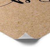 Einfache Imitate Kraft Brautparty Willkommen Poster (Ecke)