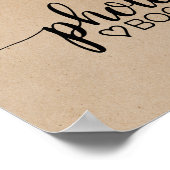 Einfache Imitate Kraft Calligraphy Foto Booth Sign Poster (Ecke)