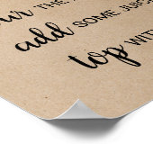 Einfache Imitate Kraft Calligraphy Mimosa Bar Sign Poster (Ecke)