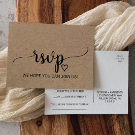 Einfache Imitate Kraft Calligraphy Song Request UA Einladungspostkarte