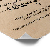 Einfache Imitate Kraft Entsteckte Zeremonie-Zeiche Poster (Ecke)