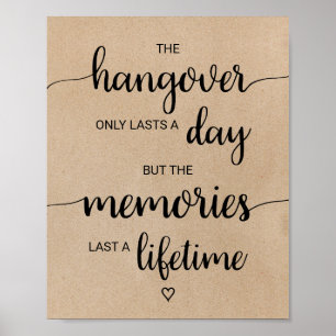 Einfache Imitate Kraft Hangover & Erinnerungen Unt Poster