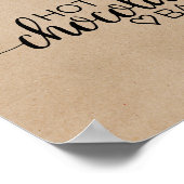 Einfache Imitate Kraft Hot Chocolate Bar Sign Poster (Ecke)