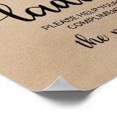 Einfache Imitate Kraft Kalligrafie Damen Badezimme Poster (Ecke)