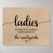 Einfache Imitate Kraft Kalligrafie Damen Badezimme Poster (Vorne)