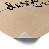 Einfache Imitate Kraft Kalligrafie Dessert Bar Sig Poster (Ecke)