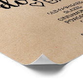 Einfache Imitate Kraft Kalligrafie Donut Bar Sign Poster (Ecke)