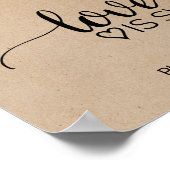 Einfache Imitate Kraft Kalligrafie Liebe ist Sweet Poster (Ecke)