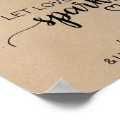 Einfache Imitate Kraft Kalligrafie Ließ Liebe Spar Poster (Ecke)