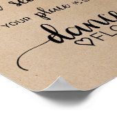 Einfache Imitate Kraft-Kalligrafie-Tanzfußzeichen Poster (Ecke)