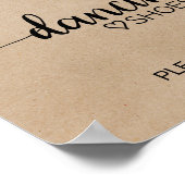 Einfache Imitate Kraft Kalligrafie Tanzschuhe Zeic Poster (Ecke)