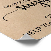 Einfache Imitate Kraft Kalligrafie verleihen Zucke Poster (Ecke)