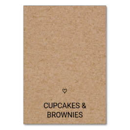 Einfache Imitate Kraft mit Herz-Lebensmittel-Zelt- Tischnummer