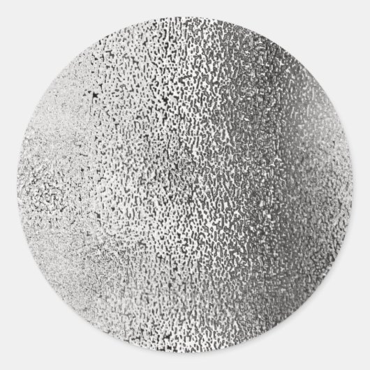 Einfache Imitate Metallisches Silber. Runder Aufkleber (Vorderseite)