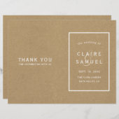 Einfache Imitate Rustic Kraft Hochzeitsprogramm (Vorne/Hinten)