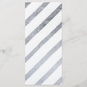 Einfache Imitate Silber-Folie schick Hochzeitsmenü Menükarte (Rückseite)