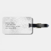 Einfache Imitate Silver Black Bold Monogram Gepäckanhänger (Rückseite horizontal)