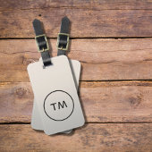 Einfache Imitate Silver Black Bold Monogram Gepäckanhänger