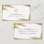 Einfache Imitats Gold und White Beruflich Luxus Visitenkarte (Vorne/Hinten)