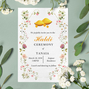 Einfache indische Hochzeitfeier Einladung