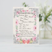 Einfache indische Hochzeitsdetails Karte | Elegant (Stehend Vorderseite)