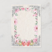 Einfache indische Hochzeitsdetails Karte | Elegant (Rückseite)