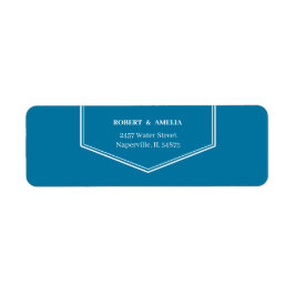 Einfache, individuell angepasste blaue Rücksendead