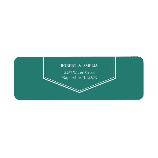 Einfache, individuell angepasste grüne Rücksendead (Vorne)