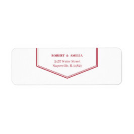 Einfache, individuell angepasste Red Rücksendeadre