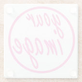 Einfache, individuell anpassbare Bildvorlage Glasuntersetzer (Rückseite)