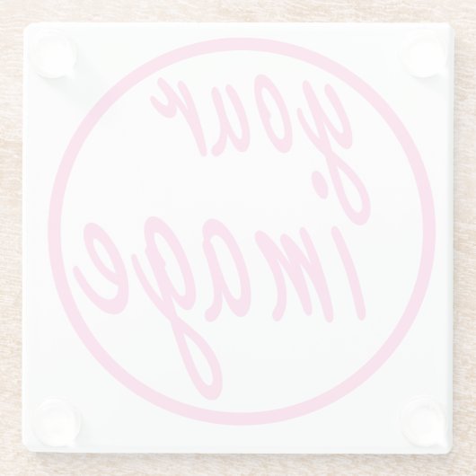 Einfache, individuell anpassbare Bildvorlage Glasuntersetzer (Rückseite)