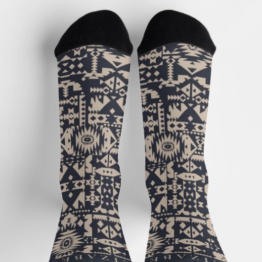 Einfache, individuell anpassbare Monogramm-Initial Socken (Oben)