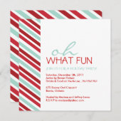 Einfache, individuell anpassbare Weihnachtszeit-Pa Einladung (Vorne/Hinten)