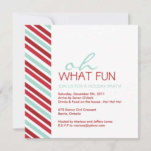 Einfache, individuell anpassbare Weihnachtszeit-Pa Einladung (Vorderseite)