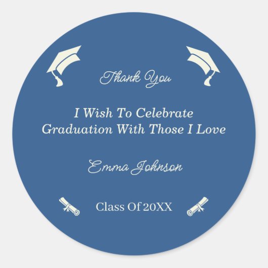 Einfache, individuell auf die Bedürfnisse der Gäst Runder Aufkleber (Vorderseite)