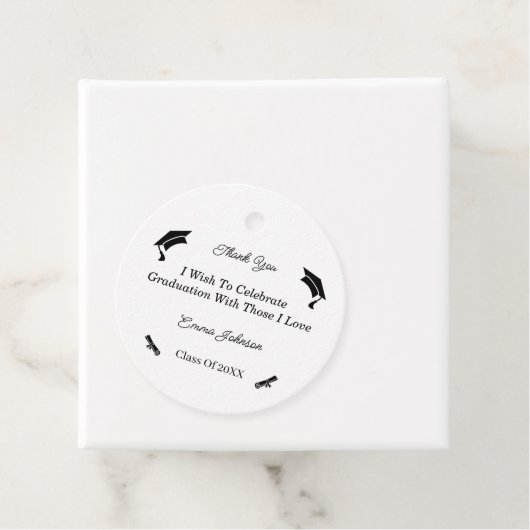 Einfache, individuell auf Schwarz und Weiß abgesti Geschenkanhänger (Beispiel)