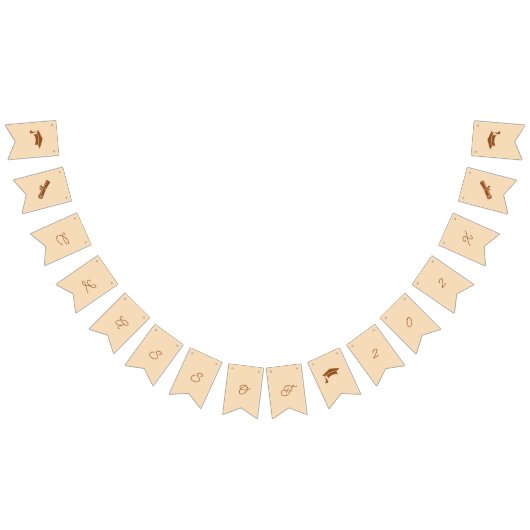 Einfache, individuell einstellbare Abschluss in Br Wimpelkette (Alle)