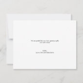 Einfache individuelle Baby-Dusche FotoCollage Dankeskarte (Rückseite)