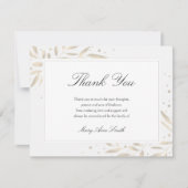 Einfache individuelle Beerdigung Dankeschön Note C (Vorderseite)